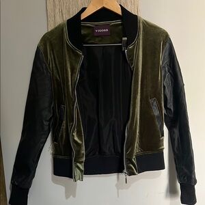 YIGOSS Olive and Black Bomber Jacket